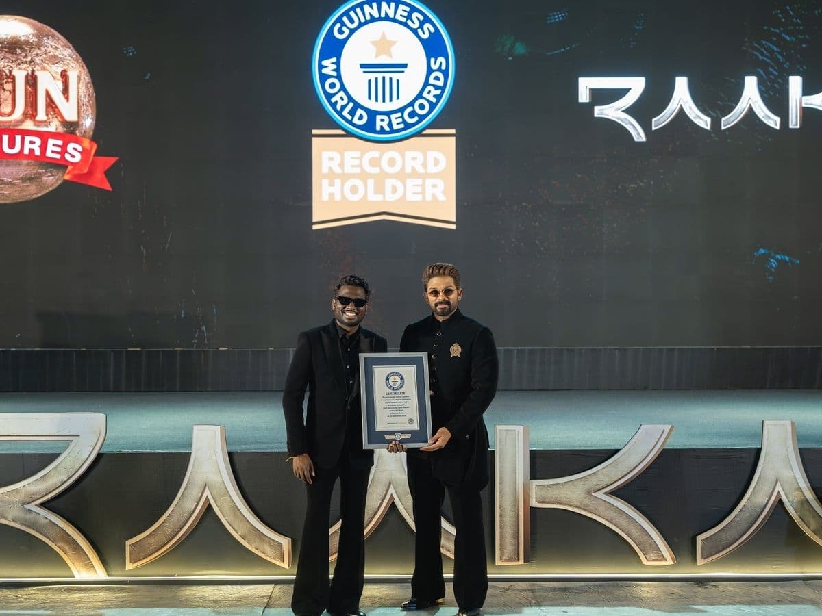 Allu Arjun and Atlee break record with 37‑person motion capture; Raaka sets Guinness world mark