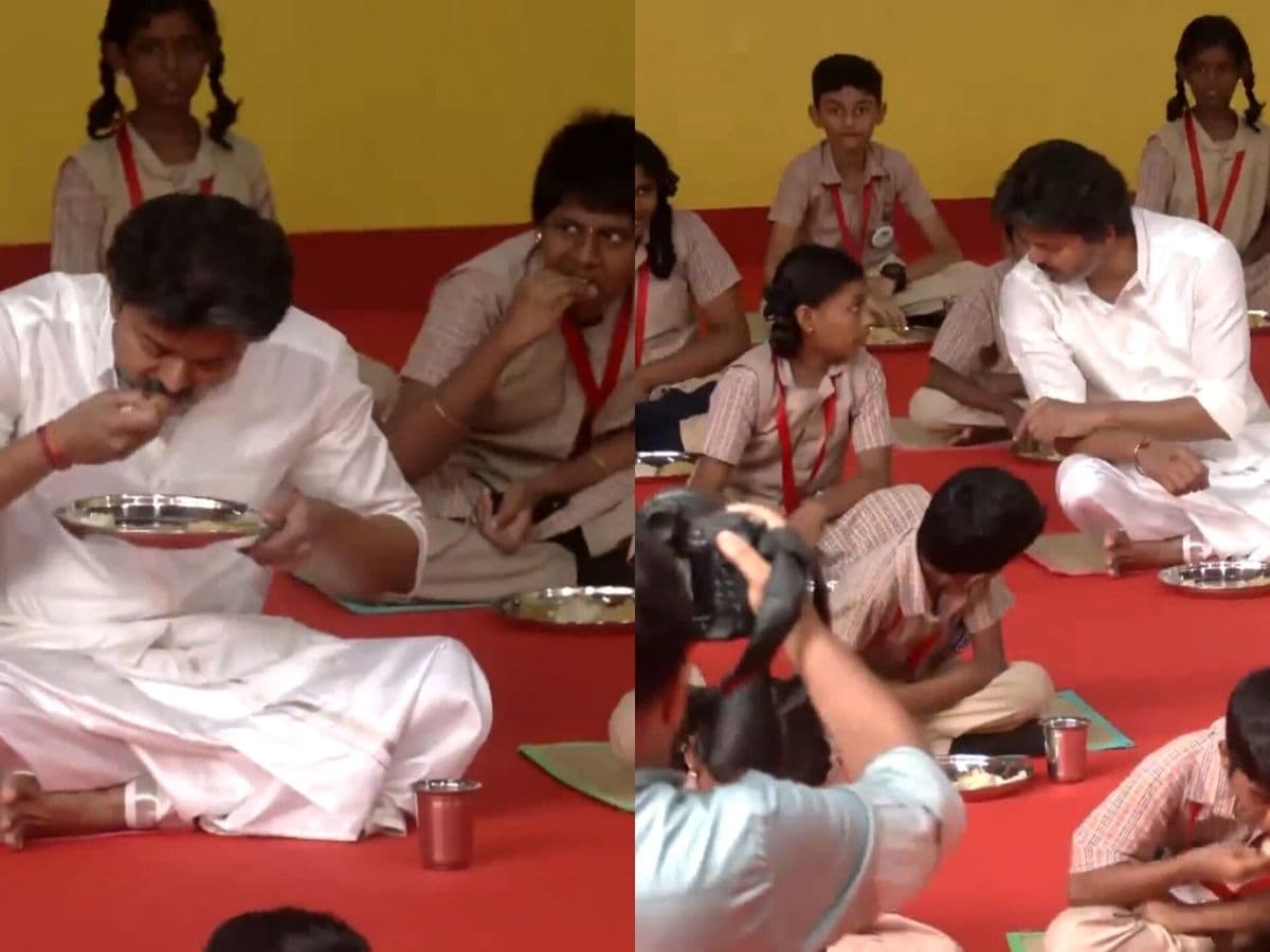 CM Vijay serves pongal to school kids; expands breakfast scheme for 1.5 million students