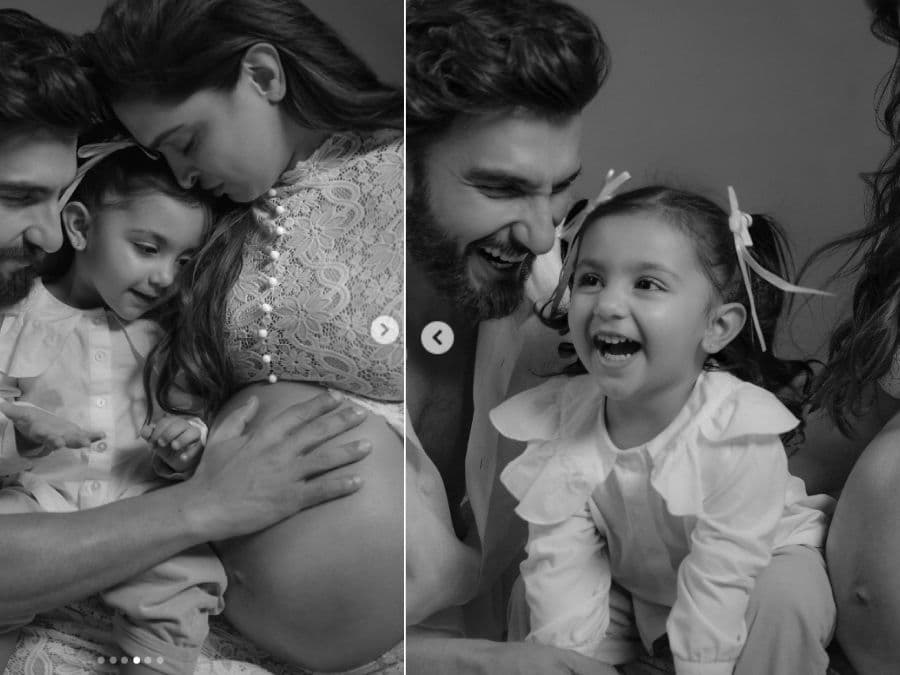 Deepika Padukone Showcases Baby Bump; Ranveer Shares Monochrome Maternity Moments