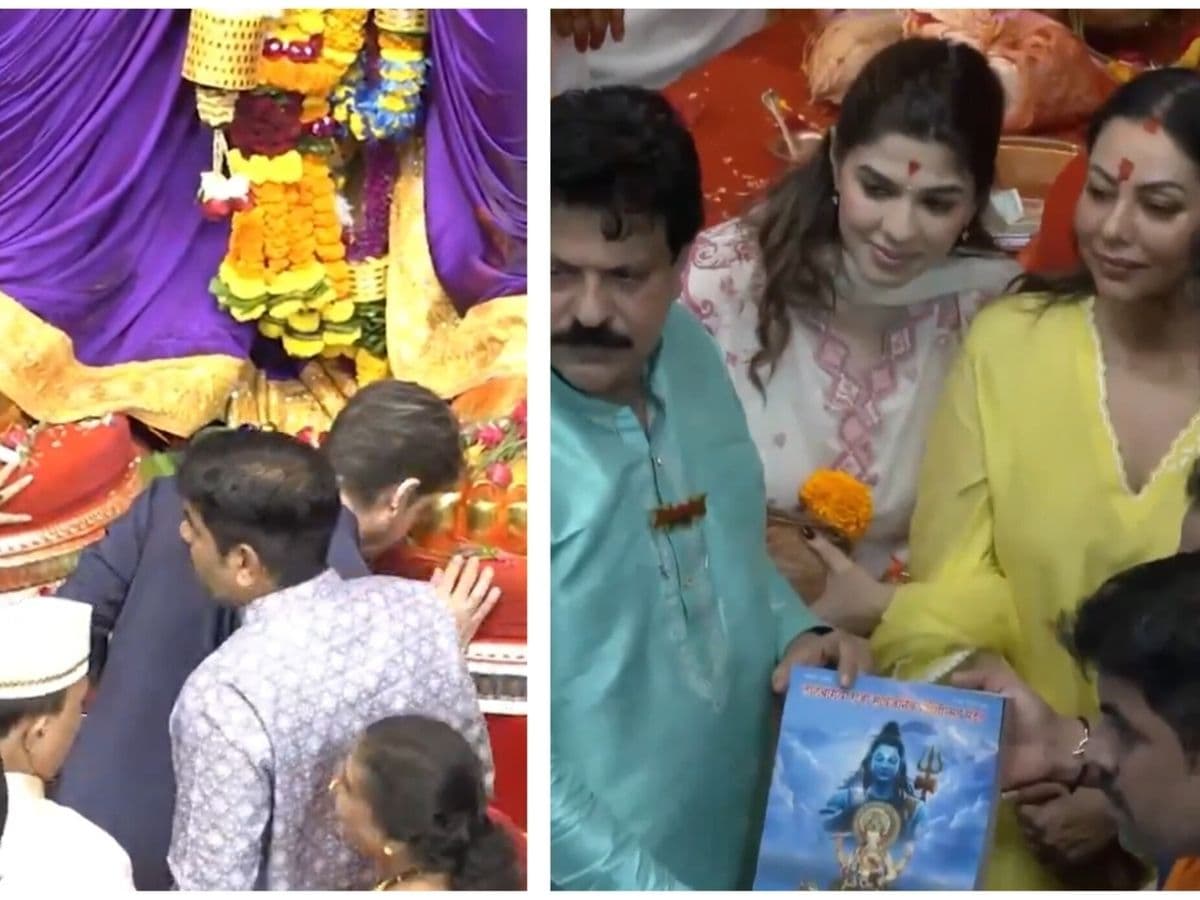 Shah Rukh Khan leads family prayers at Lalbaugcha Raja; Gauri and Suhana join the aarti