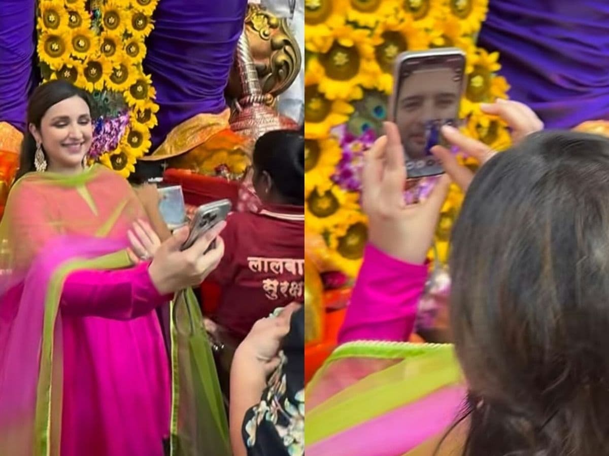 Parineeti Chopra Calls Husband During Ganpati Darshan; Fans Witness Virtual Blessing