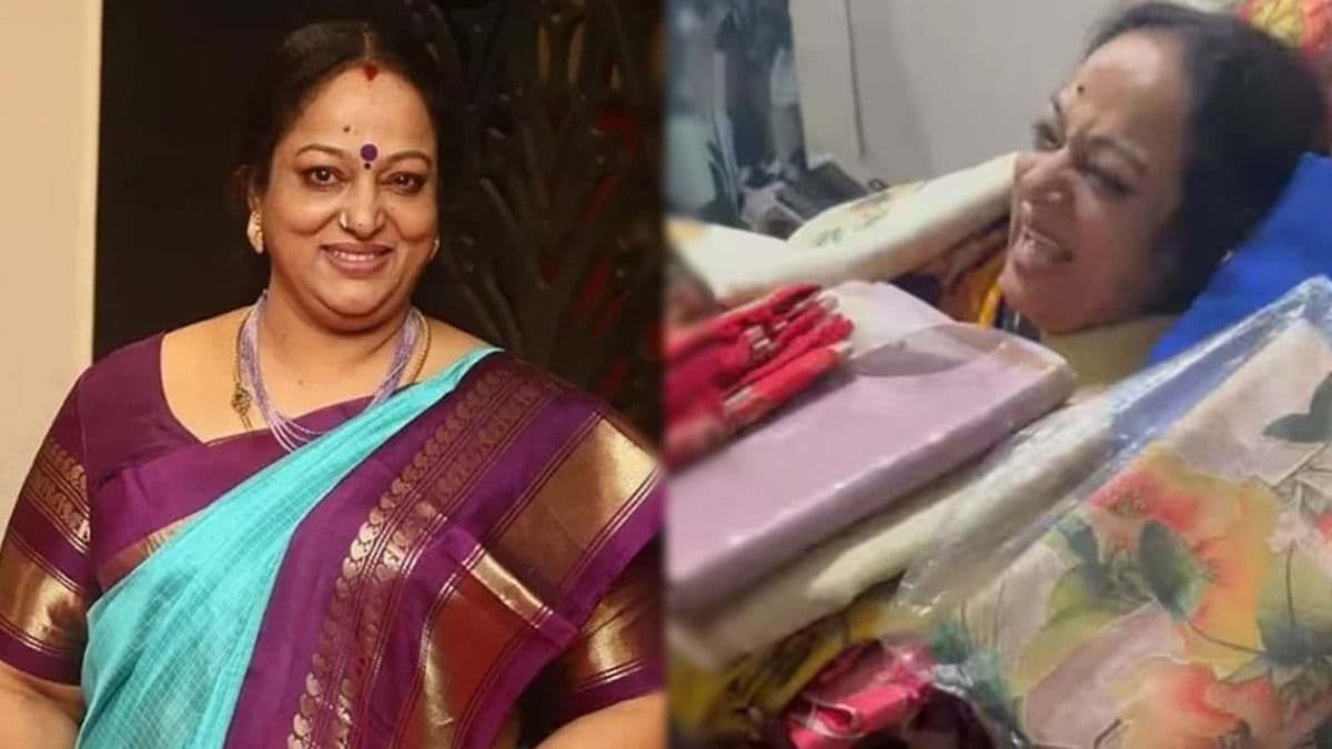 365 ദിവസവും പുത്തൻ സാരി ഉടുക്കുന്ന നളിനി; സാരി ഭ്രാന്തിയുടെ 60-ാം പിറന്നാളിന് അറുപതു സാരികൾ കൊണ്ട് മൂടി സഹോദരൻ