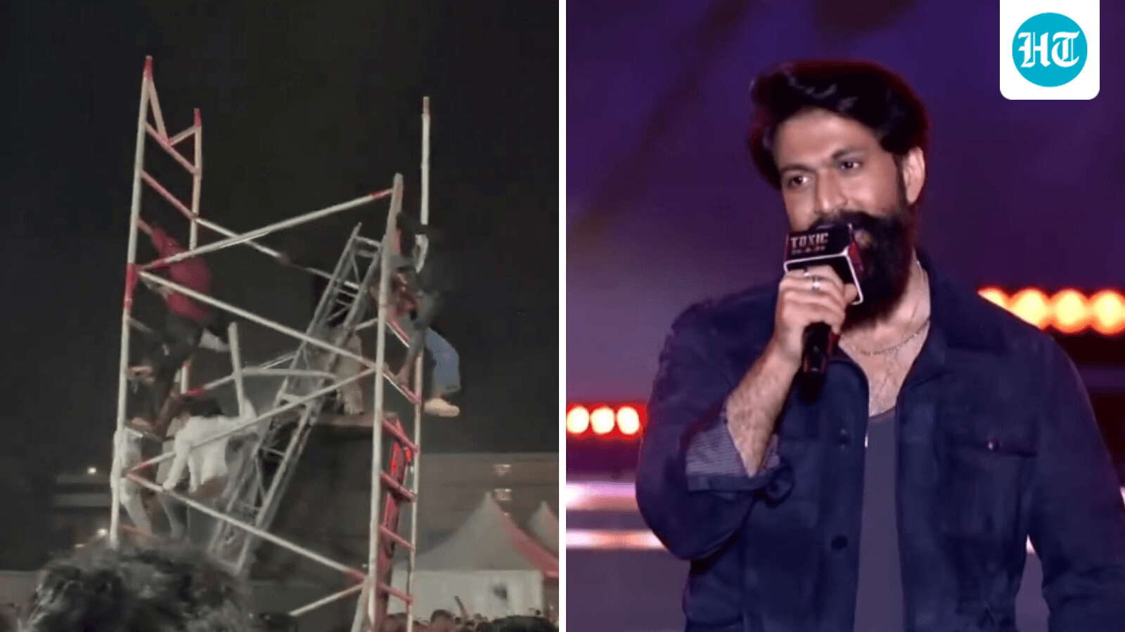 Yash Stops Toxic Pre‑Release After Speaker Collapse; Fans Injured