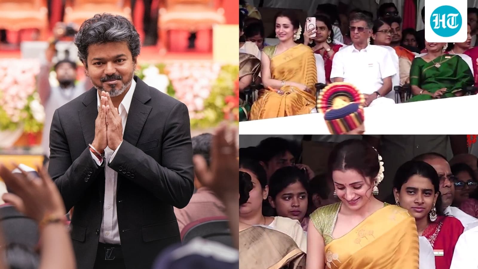 Trisha Krishnan Sits with Vijay's Parents; Fueling Relationship Rumors