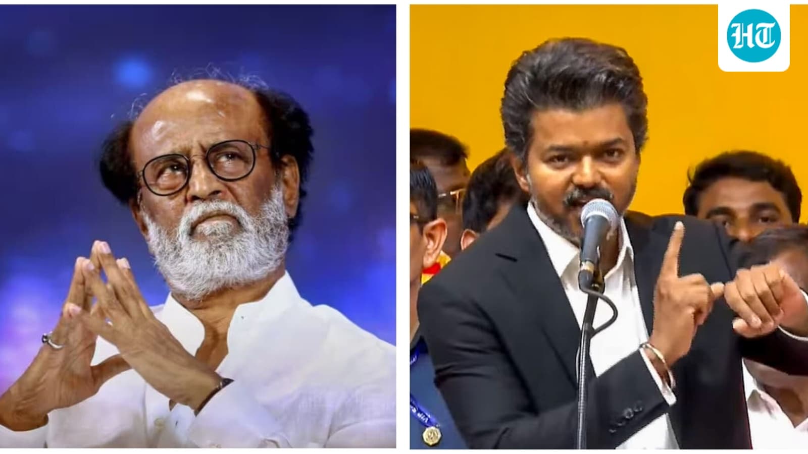 Rajinikanth smiles, stays silent as Vijay hits 100‑day mark; avoids commentary at Hyderabad airport