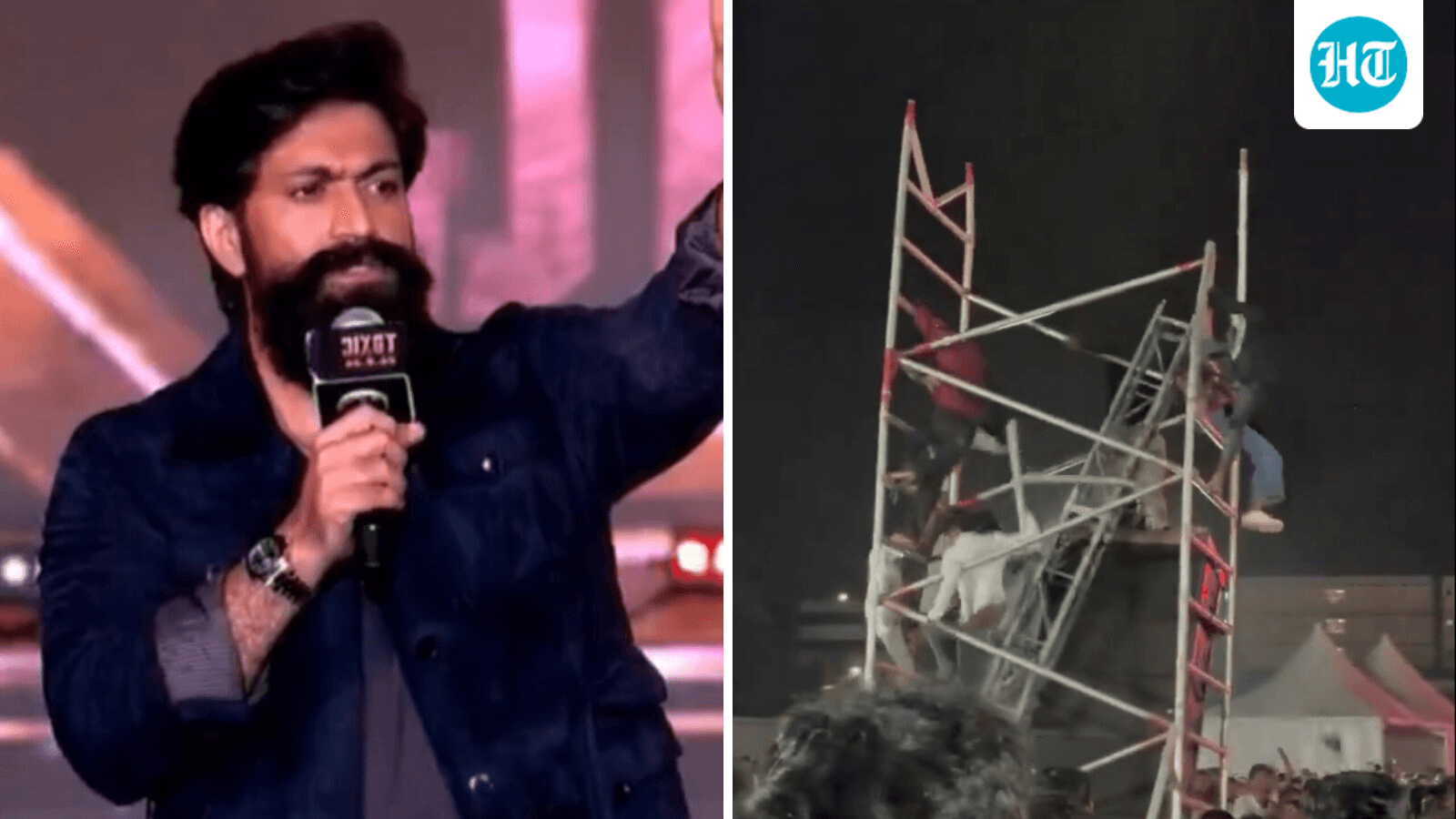 Toxic event chaos; four injured as speaker stand collapses