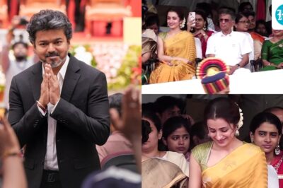 Trisha Krishnan Sits with Vijay’s Parents; Fueling Relationship Rumors